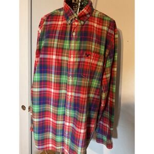 American Eagle Outfitters Mens XXL Vintage Fit Plaid Button Down Multicolor